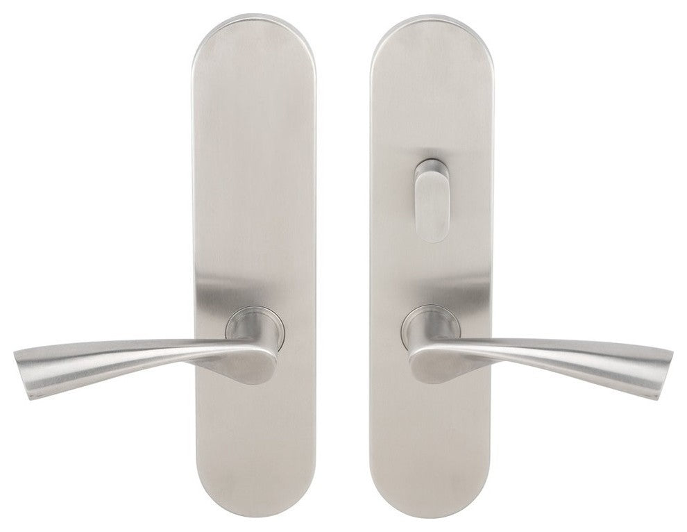 Breeze Lever, Tubular Passage With Privacy Bolt, RH, Satin Stainless Steel