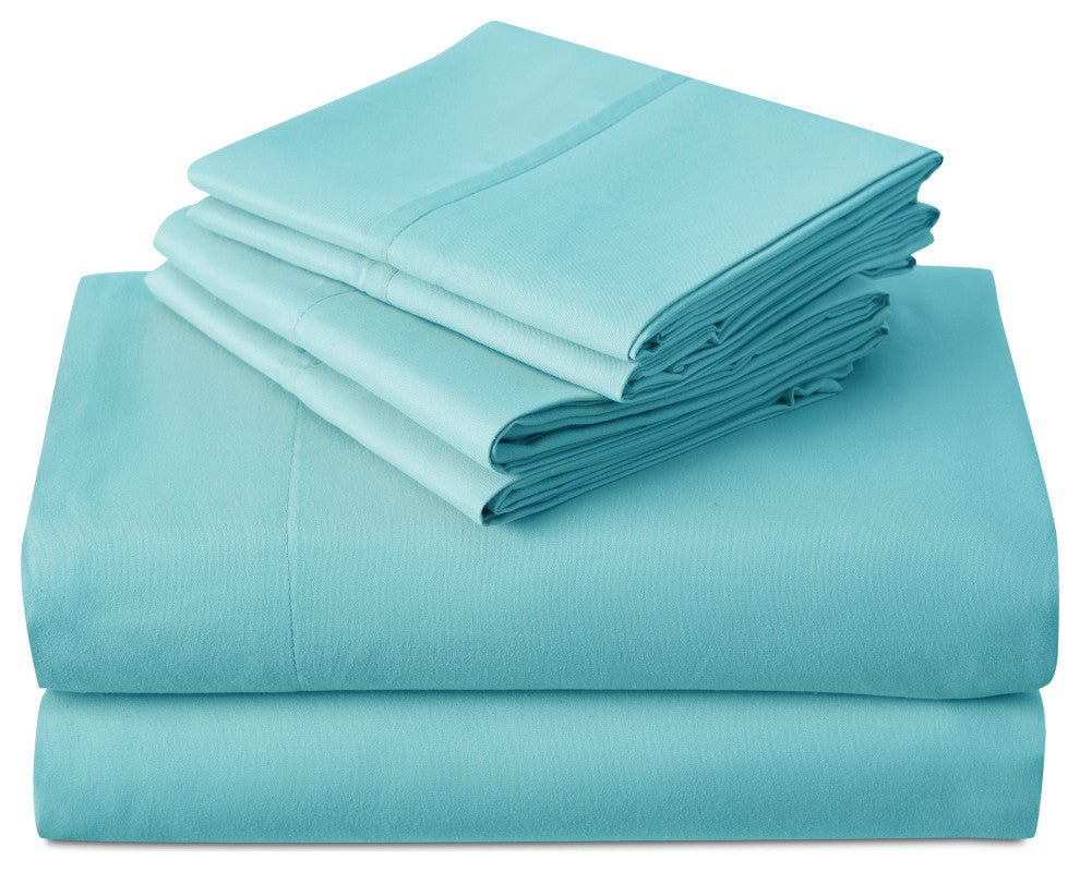 Kathy Ireland 2000TC Cotton Rich 6 Piece Sheet Set, Aqua, King