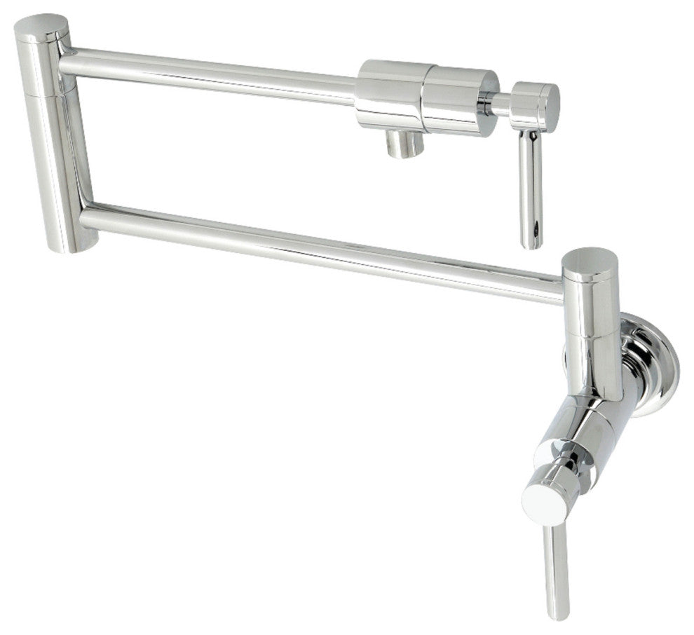 Kingston Brass KS4101DL Concord Wall Mount Pot Filler, Polished Chrome