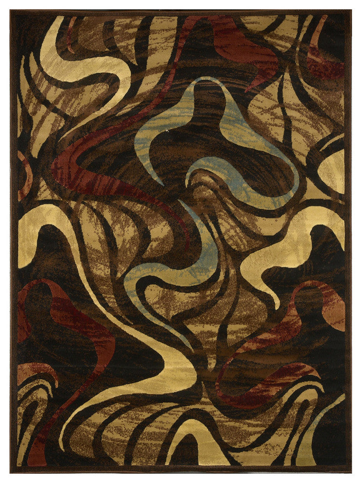 Home Dynamix Catalina Picasso Runner Area Rug 1'9"x6'9", Abstract Black