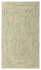 Sea Pottery Concentric Braided Rectangle Rug, Sandy Beach, 7'x9'
