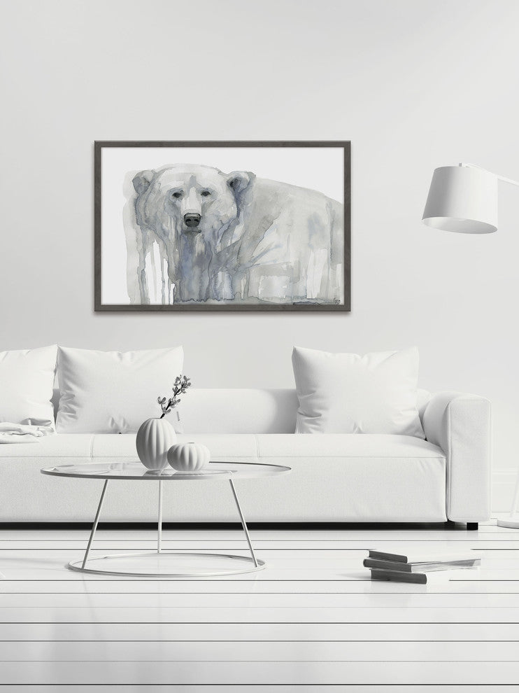 "Polar Bear" Framed Painting Print, 36"x24"