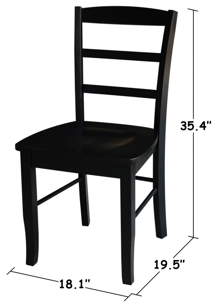 Set of Two Madrid Chairs, Black