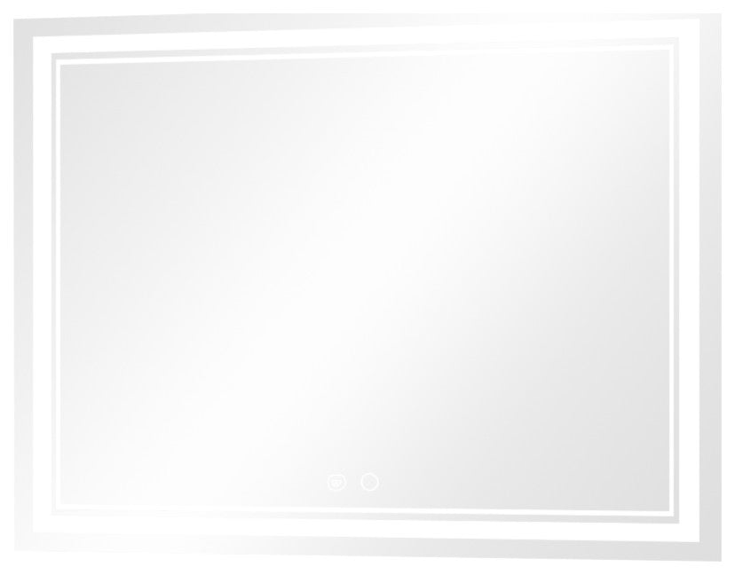 LED Bathroom Mirror, Anti-Fog Memory Dimmable IP54 Waterproof, 48"x36"