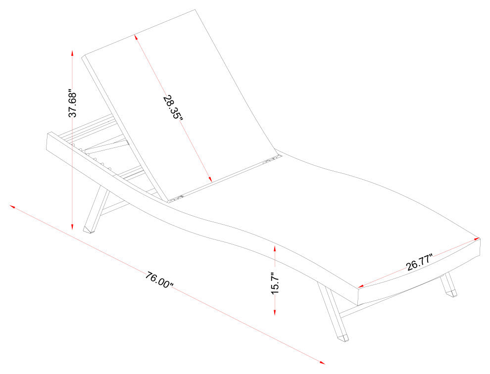 Twin Faro Chaise Lounge - Black