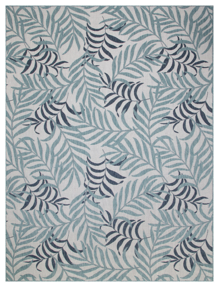 Nourison Garden Oasis 10' x 14' Blue Tropical Rug