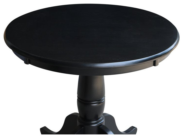 International Concepts 30" Round Dining Table in Black