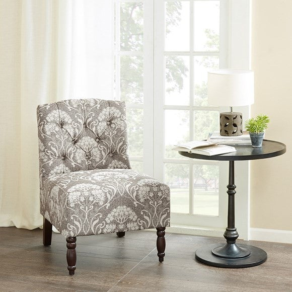 Madison Park Lola Tufted Armless Chair, Beige, Taupe