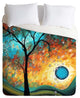 Deny Designs madart inc Aqua Burn Duvet Cover - Lightweight