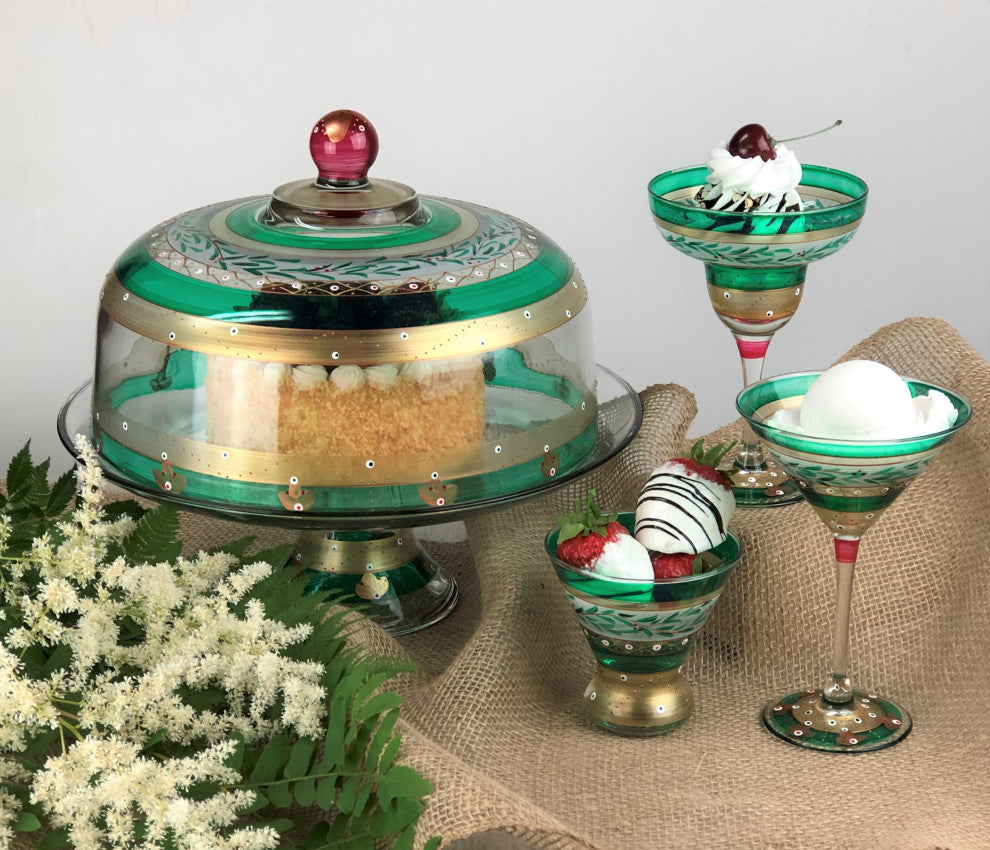 Christmas Garland Martini Glasses, Set of 2