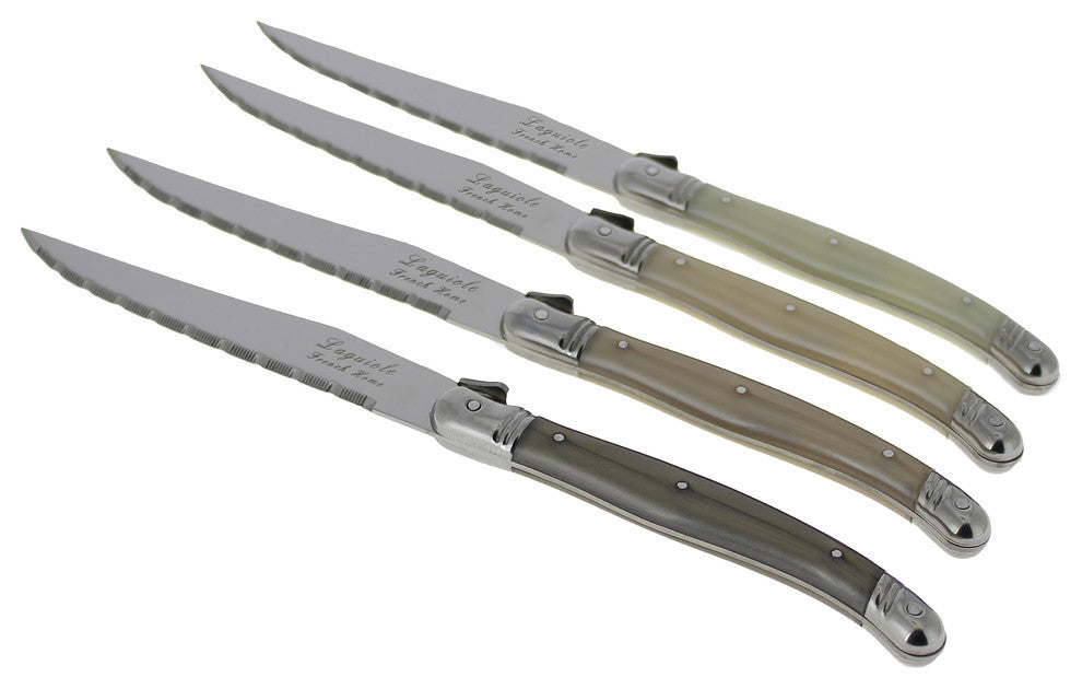Laguiole Neutral Tones Steak Knives, Set of 4