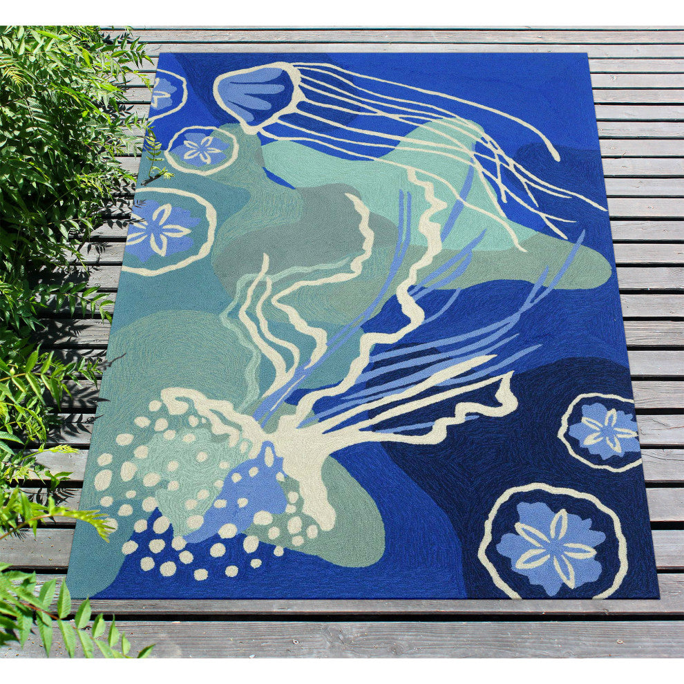 Capri Jelly Fish Indoor/Outdoor Rug, 7'6"x9'6"