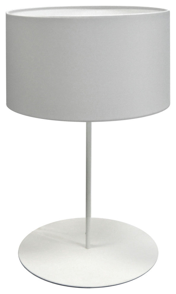 1 Light Drum Table Lamp with JTone White Shade