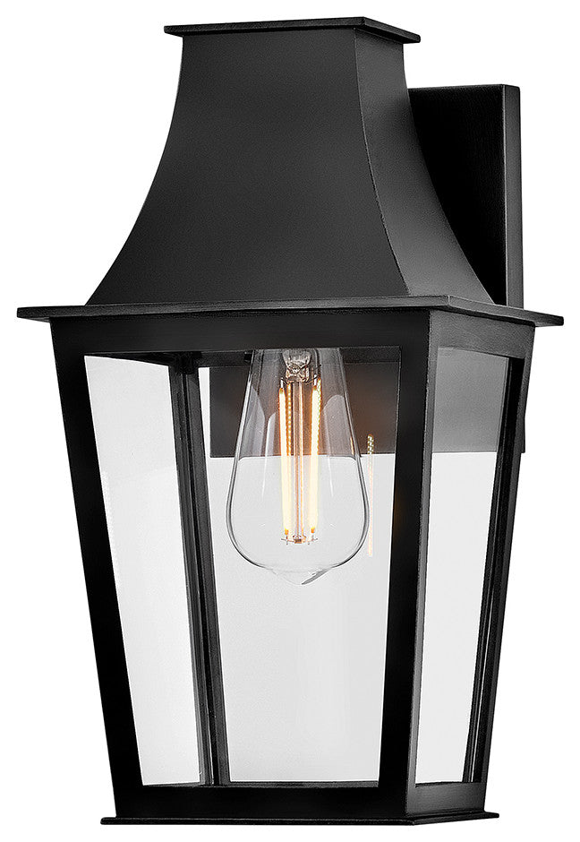 Hinkley Georgetown Small Wall Mount Lantern, Black