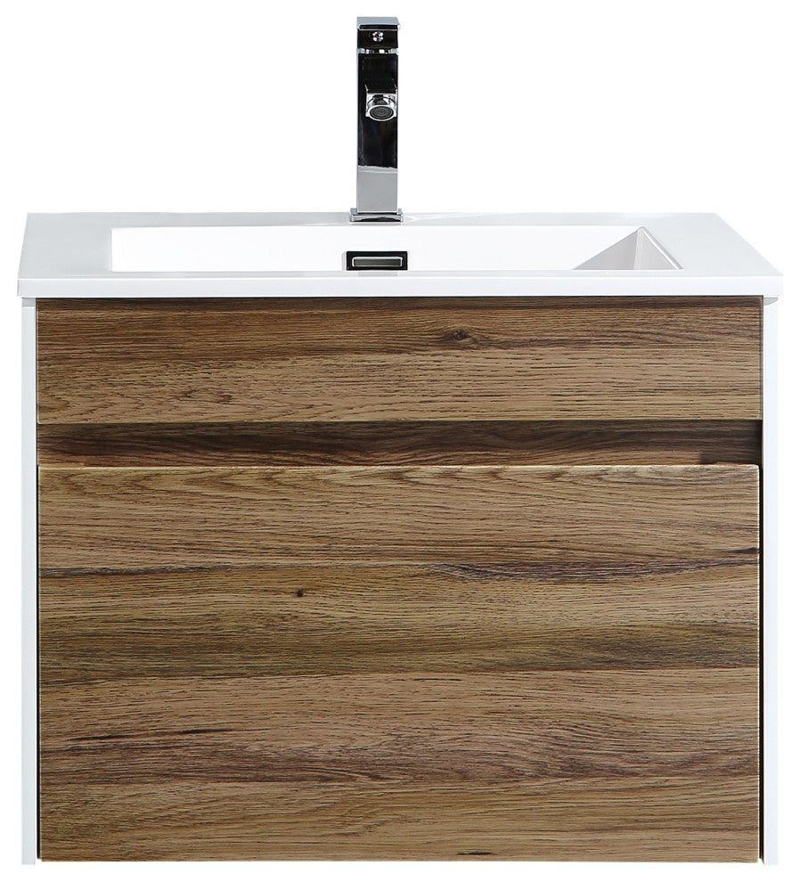 The Ivy Single Bathroom Floating Vanity, Vine, 24"