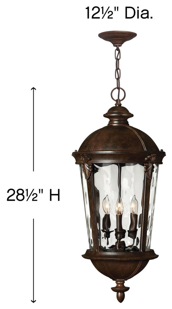 Hinkley Windsor Large Hanging Lantern, River Rock