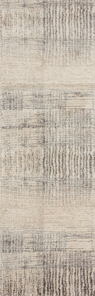 Easy Care, Stain/Fade Resistant Emory Area Rug, Ivory and Gray, 2'5"x7'7"