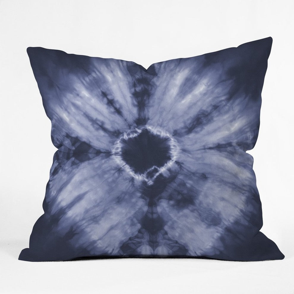 Amy Sia The Dye Navy Throw Pillow, 16"x16"