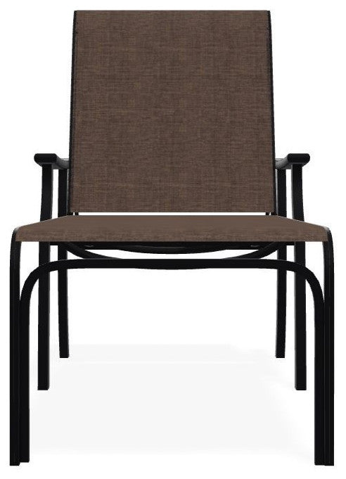 St. Catherine Sling 4-Position Outdoor Chaise Lounge, Mocha/Black