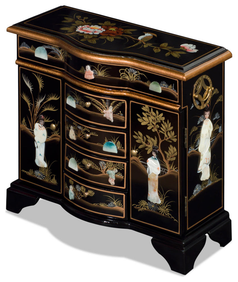 Mother of Pearl Motif Jewelry Cabinet