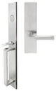 Aurora Lever, Mortise Dummy Handleset, Left Hand, Satin Stainless Steel