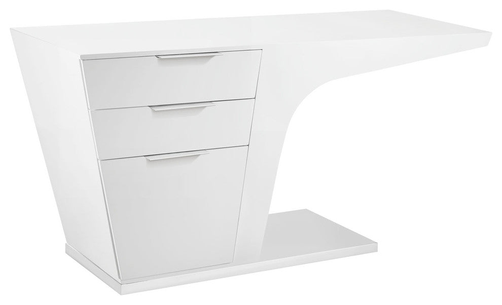 White Warp Office Desk