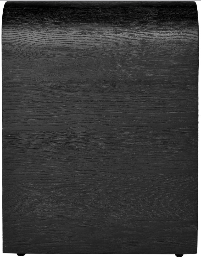 Meridian Furniture Cresthill Nightstand, Black Oak Wood