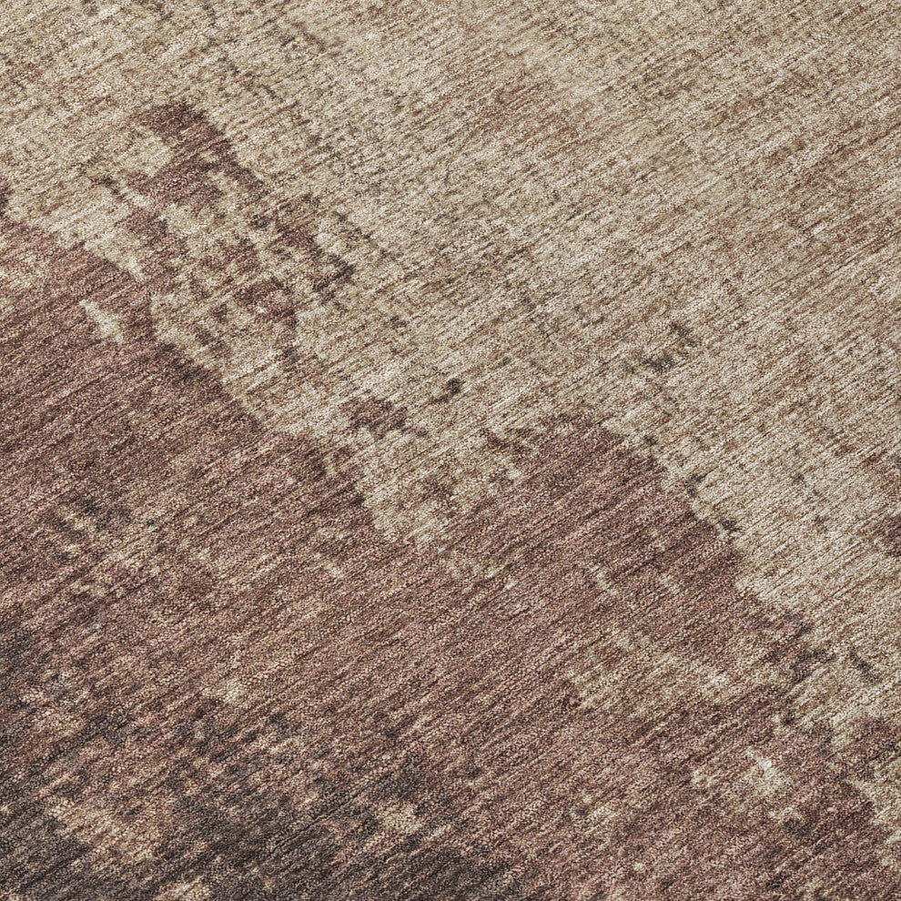 Machine Washable Indoor/Outdoor Chantille ACN1904 Chocolate 10' x 14' Rug