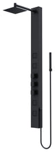 Sutton 58" H x 5" W 4-Jet Shower Panel with Square Shower Head, Matte Black