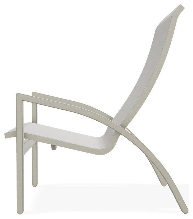Kendall Sling Stackable Outdoor Lounge Chair, Deacon/Storm