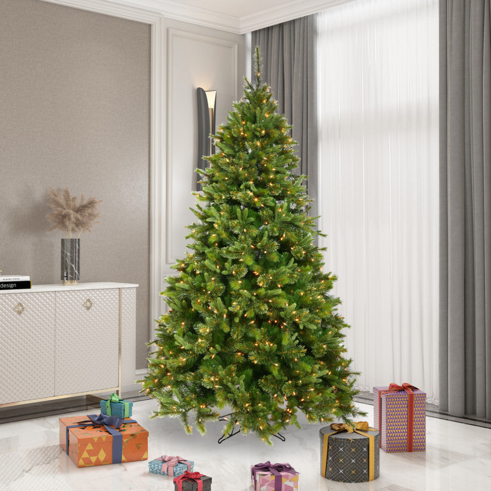 Vickerman A118276 7.5' Cashmere Pine Artificial Christmas Tree, Clear Lights