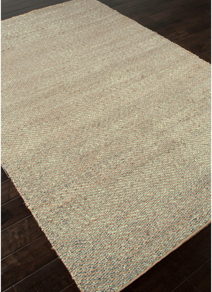 Jaipur Living Diagonal Weave Natural Solid Beige/White Area Rug, 9'x12'