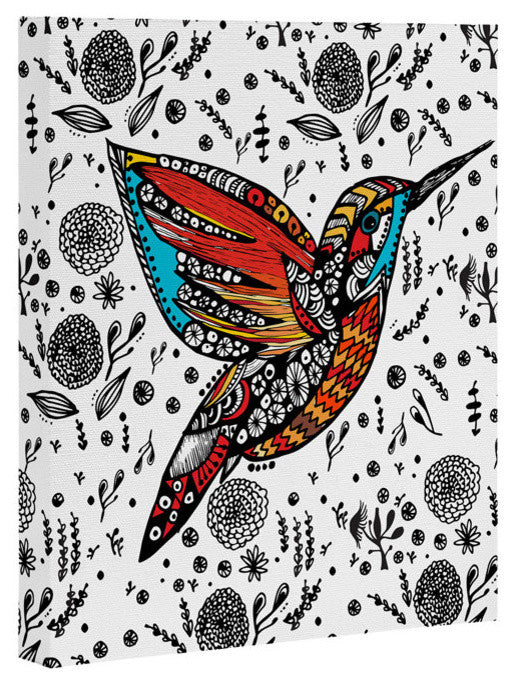 Deny Designs Julia Da Rocha Humming Bird In Paradise Art Canvas