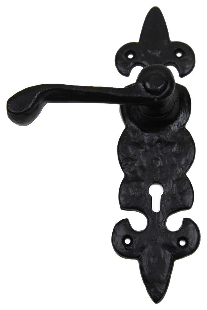Antique Lever Lock Handle Fleur de Leys