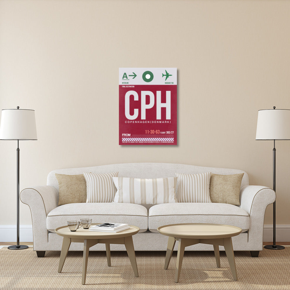 "CPH Copenhagen Luggage Tag 2" Fine Art Print