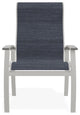 Belle Isle Sling Outdoor Dining Chair, Augustine Denim/Snow