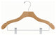 Wooden Wavy Combo Hanger, Natural/Chrome Finish, Box of 25