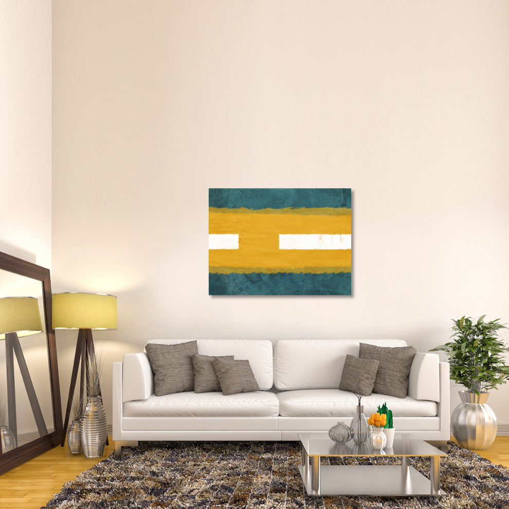 "Green And Yellow Abstract Theme 1" Fine Art Print