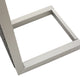 GDF Studio Outdoor Wood Finish C-Shaped End Table, Aluminum Frame, Gray