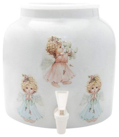 Goldwell Designs Three Praying Angels Design Water Dispenser Crock