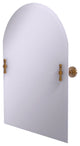 Frameless Arched Top Beveled Edge Tilt Mirror, Brushed Bronze