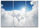 "Blue Sky and Sun over Clouds" Canvas Art, 3 Panels, 36"x28"