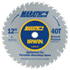 Irwin Tools 14080 Carbide Tipped Marathon® Circular Saw Blade, 12", 40T
