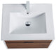 Alpine Wall Mount Bathroom Vanity and Sink, Brown Walnut, 24"