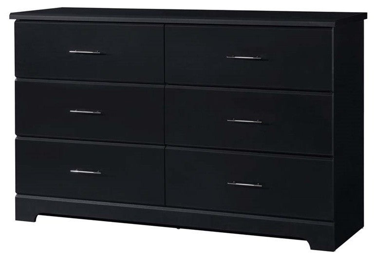 Stork Craft USA Brookside 6 Drawer Dresser in Black