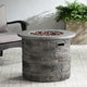 GDF Studio Blomgren 32" Stone Circular MGO Fire Pit with Gray Top, 40,000 BTU