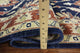 Oushak Style Pakistani Chobi Blue Floral Hand-Knotted Wool Rug, 5'x7'