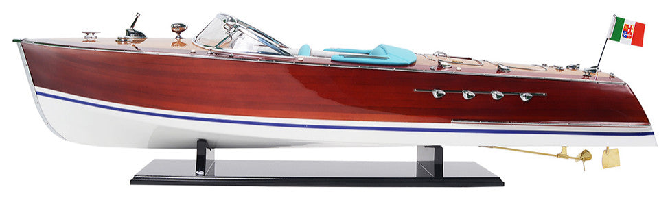 Riva Triton Painted Large Wooden Handcrafted boat model