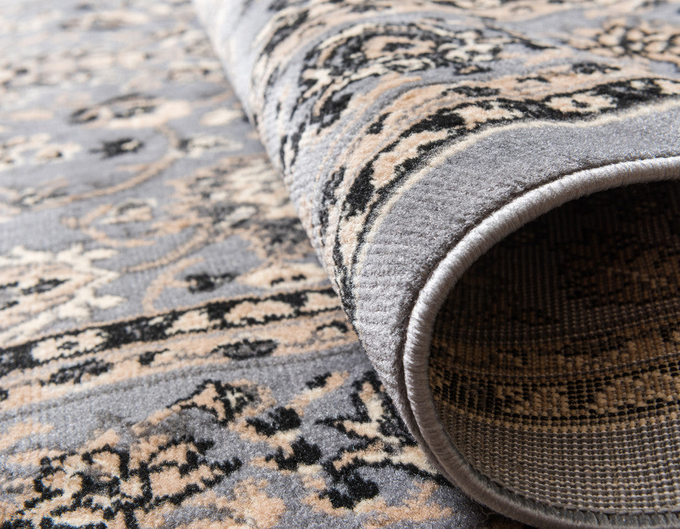 Unique Loom Gray Washington Sialk Hill 5' 0 x 8' 0 Area Rug