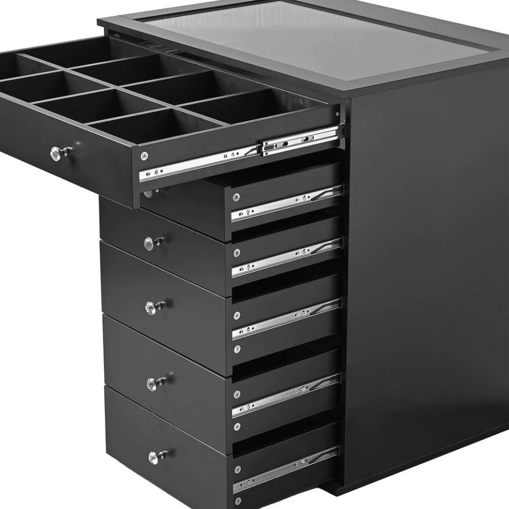 Slaystation Display Chest With Drawers, Pro Black